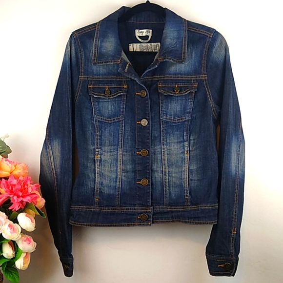 Indigo Rein Jackets & Blazers - Indigo Rein Strategically Distressed Jean Jacket